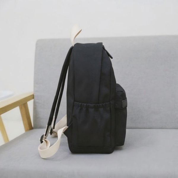 Solid canvas backpack