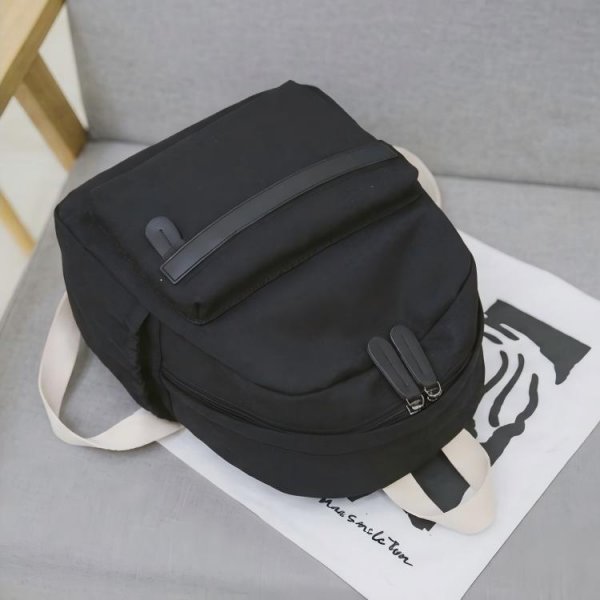 Solid canvas backpack